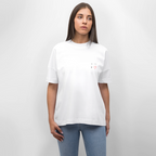 Maglietta oversize We Think Too Much - bianco