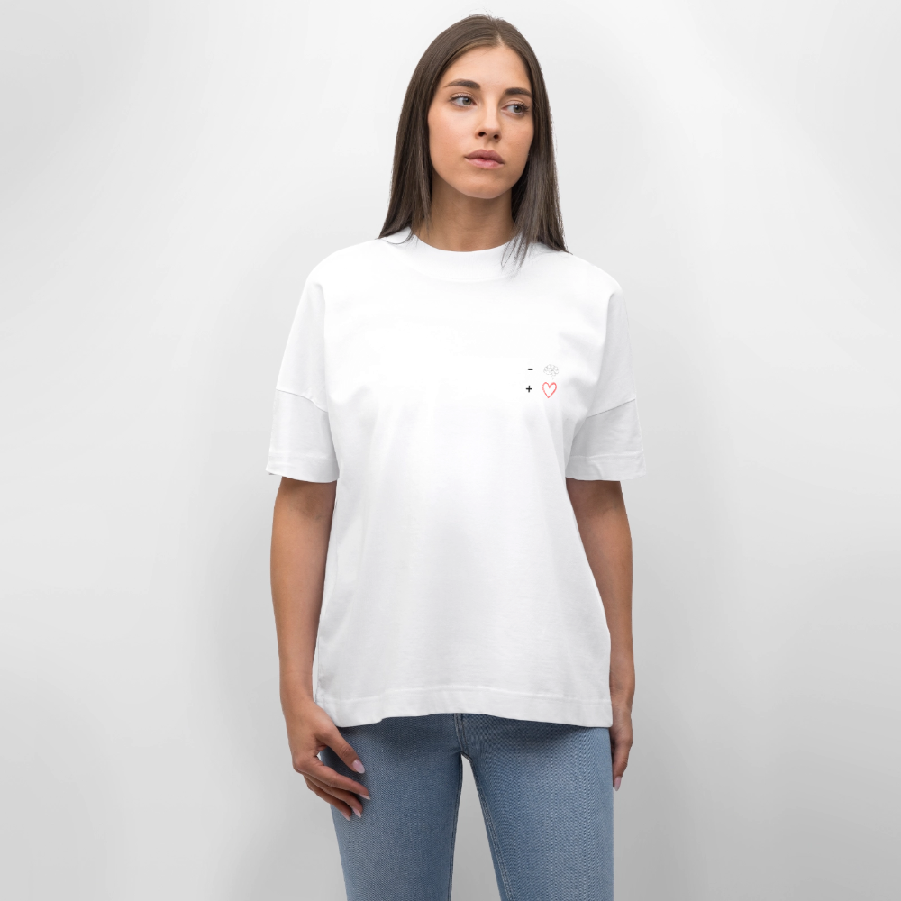 Maglietta oversize We Think Too Much - bianco