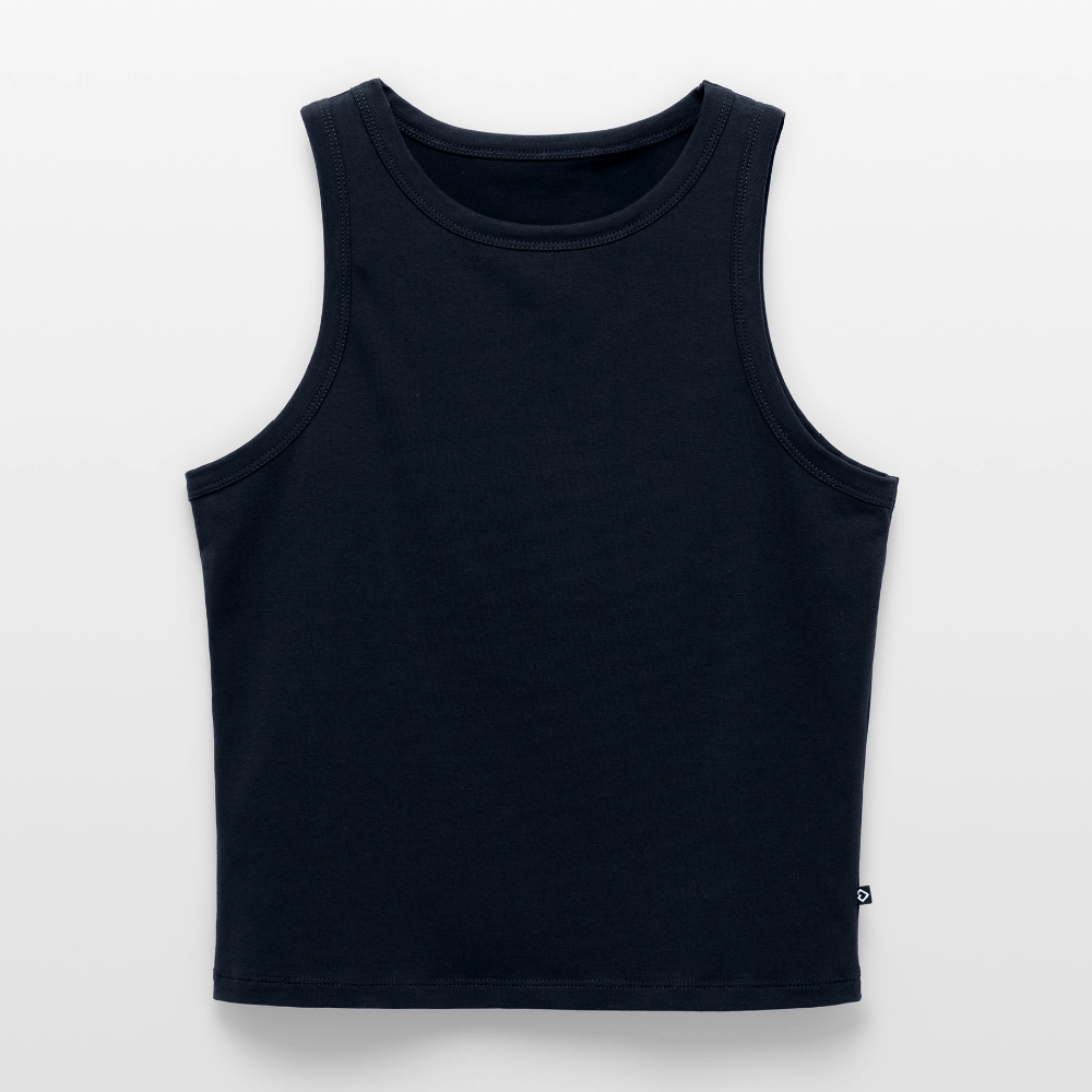 Top corto da donna Kindness over Cleverness - blu navy