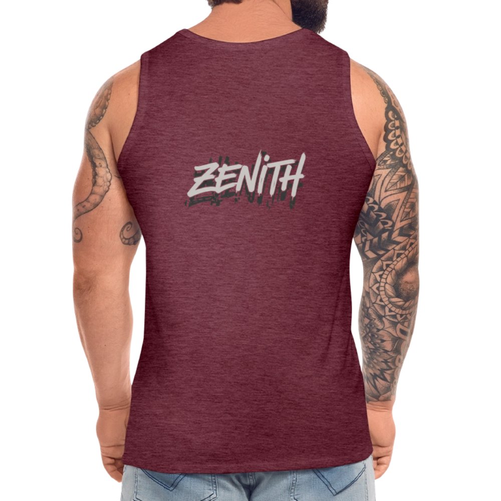 Canotta premium da uomo ZENITH - rosso bordeaux melange