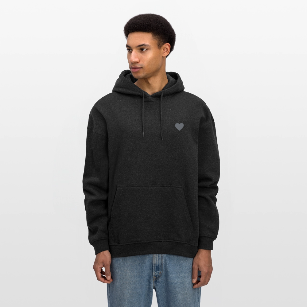 Felpa con cappuccio unisex oversize Kindness over Cleverness - antracite