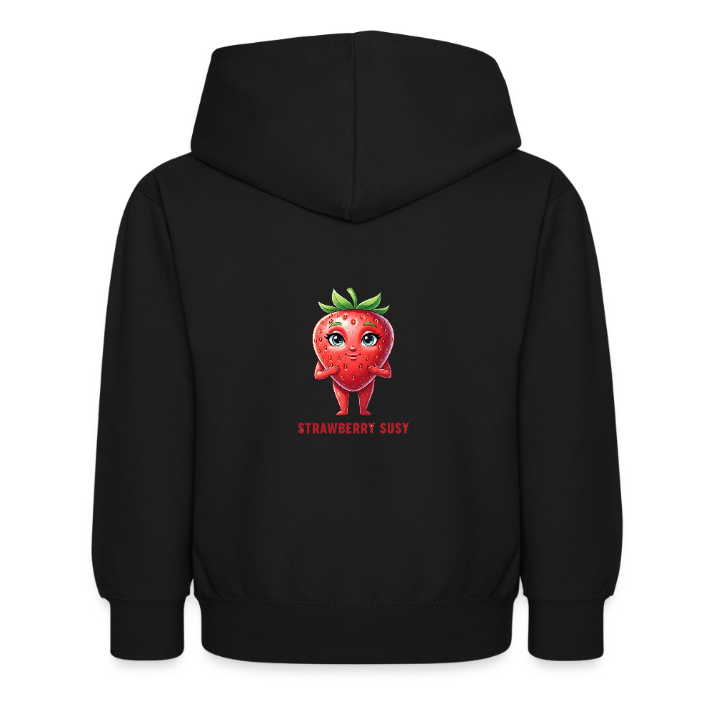 Felpa con cappuccio per bambini Strawberry Susy - nero