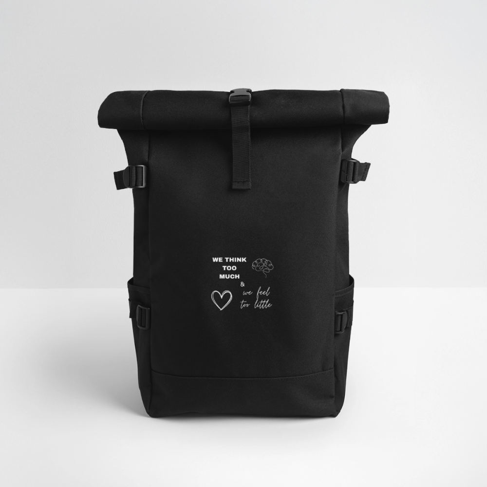 Zaino Rolltop We Think Too Much - nero