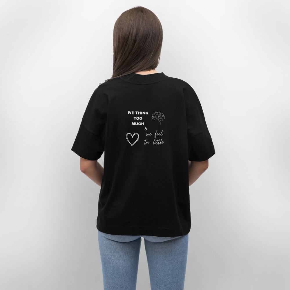 Maglietta oversize We Think Roo Much - nero