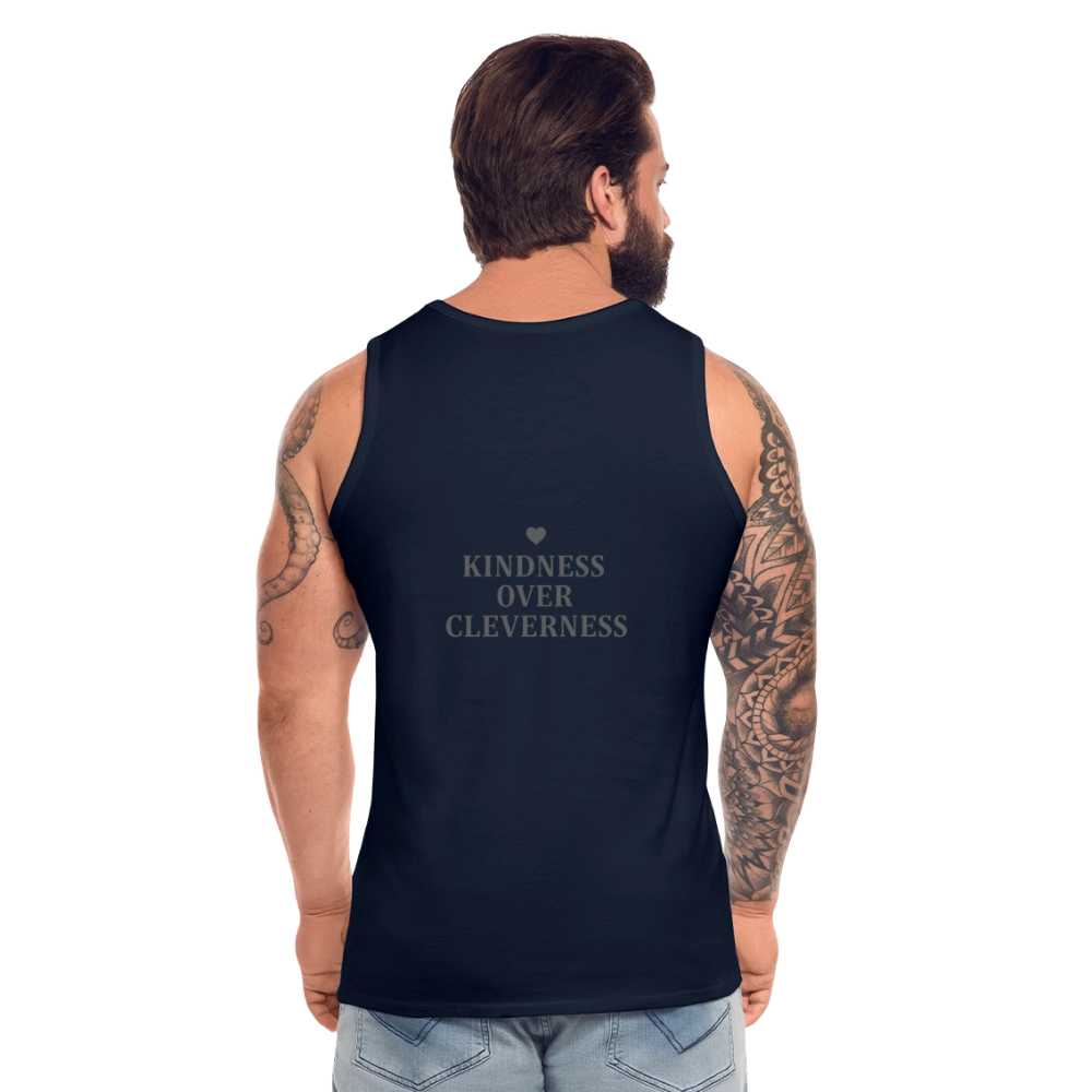 Canotta premium da uomo Kindness over Cleverness - navy