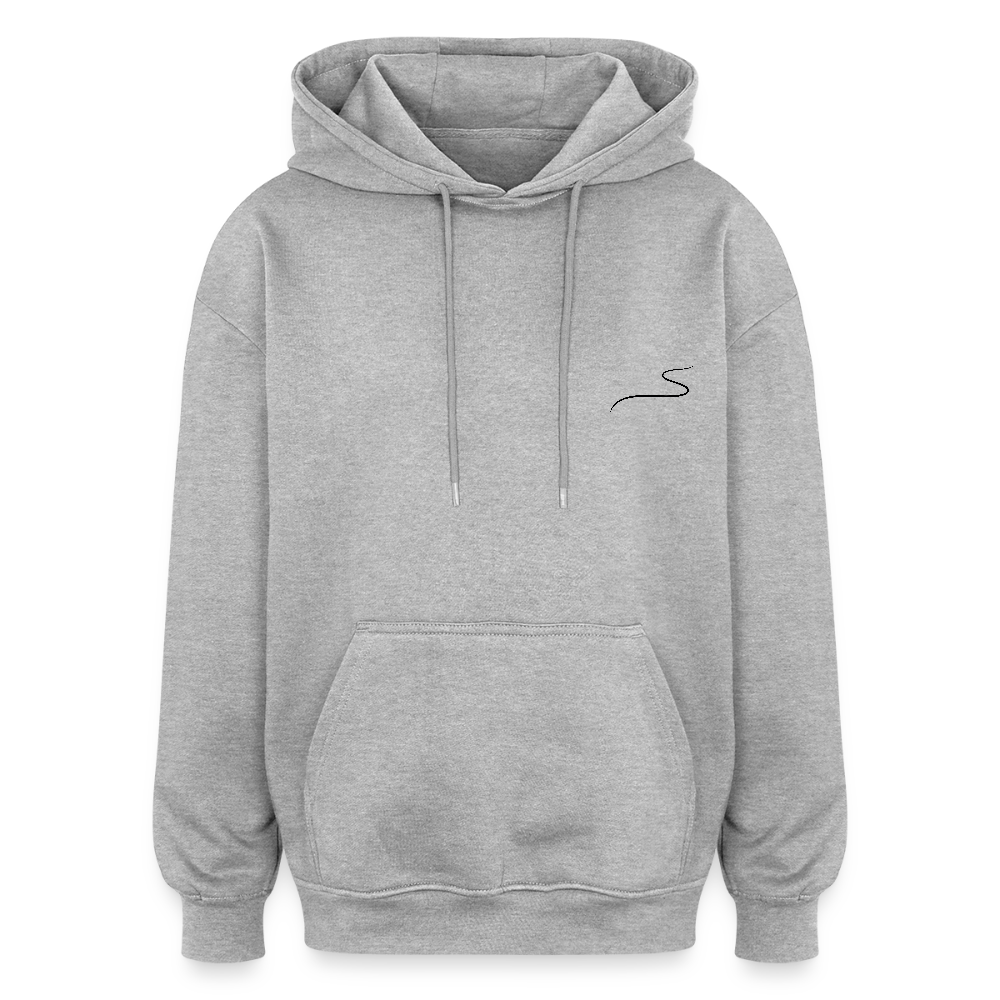 Felpa con cappuccio unisex oversize CYOP - grigio melange