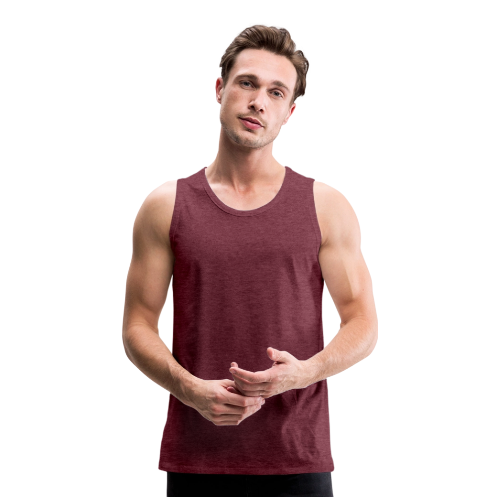 Canotta premium da uomo Kindness over Cleverness - rosso bordeaux melange