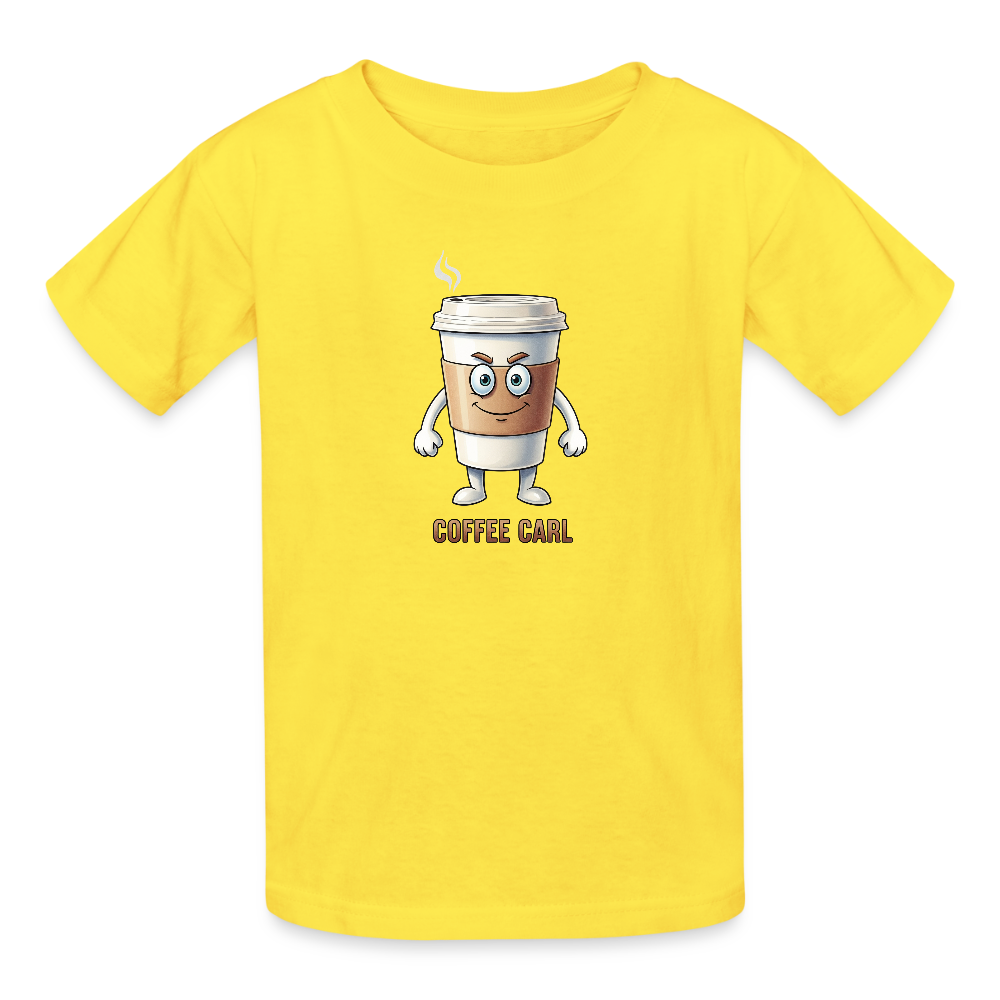 Maglietta per bambini Coffee Carl - giallo
