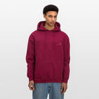 Felpa con cappuccio oversize CYOP - rosso borgogna