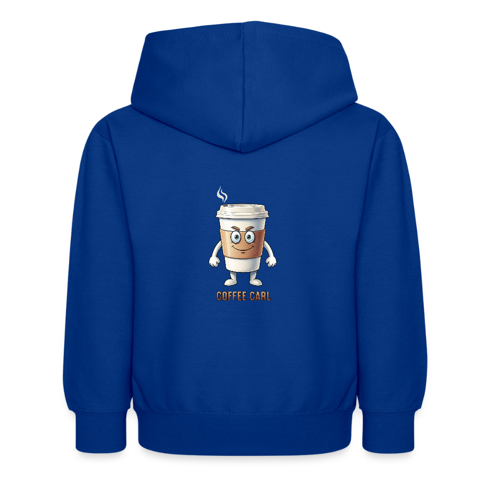 Felpa con cappuccio per bambini Coffee Carl - blu royal