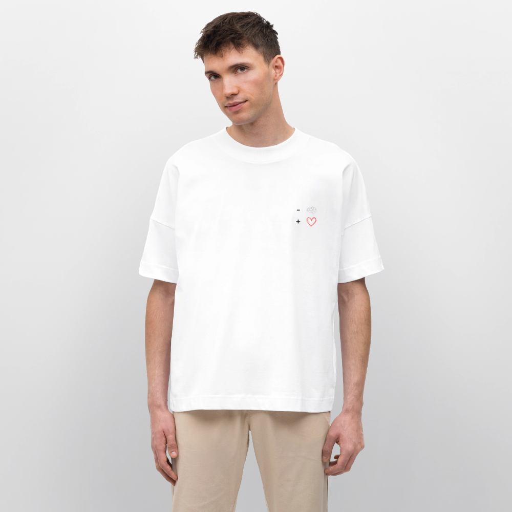 Maglietta oversize We Think Too Much - bianco