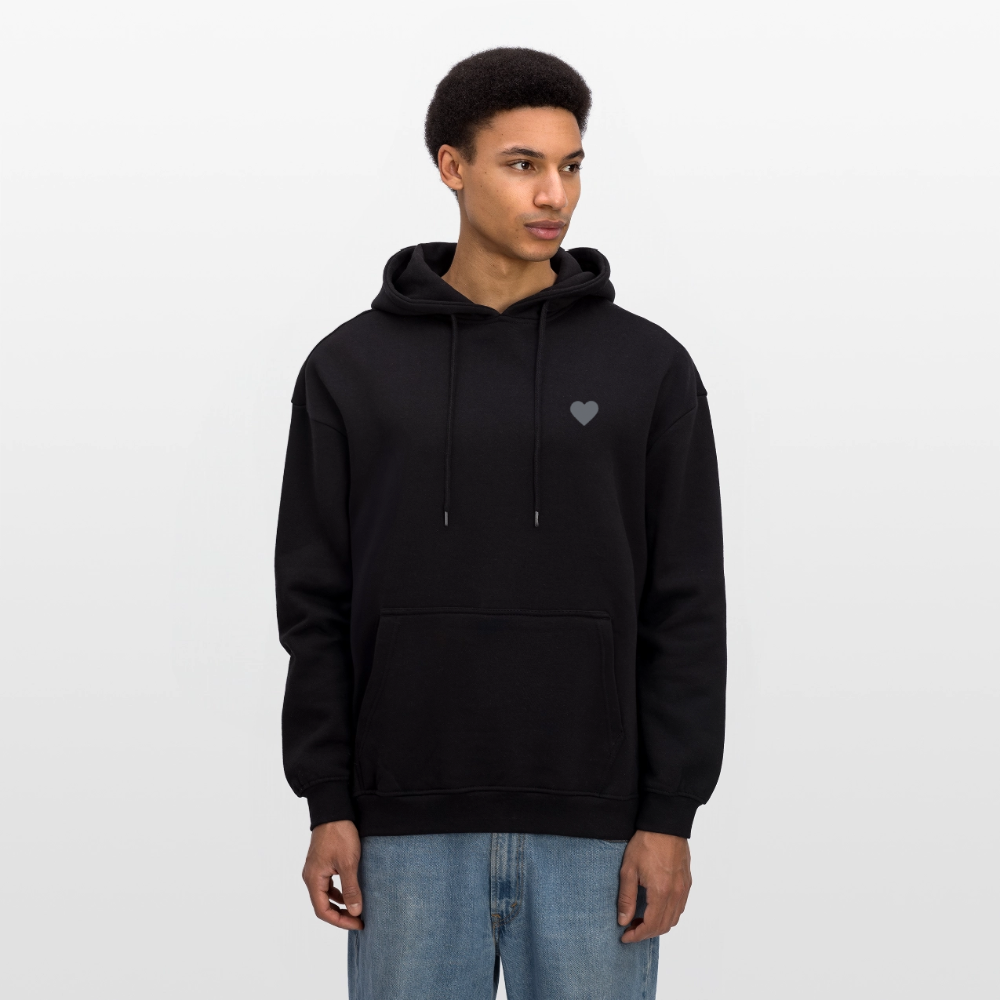 Felpa con cappuccio unisex oversize Kindness over Cleverness - nero