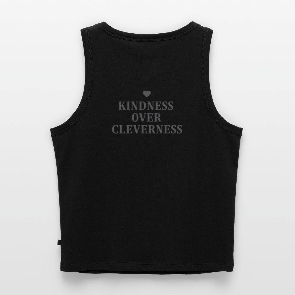 Top corto da donna Kindness over Cleverness - nero