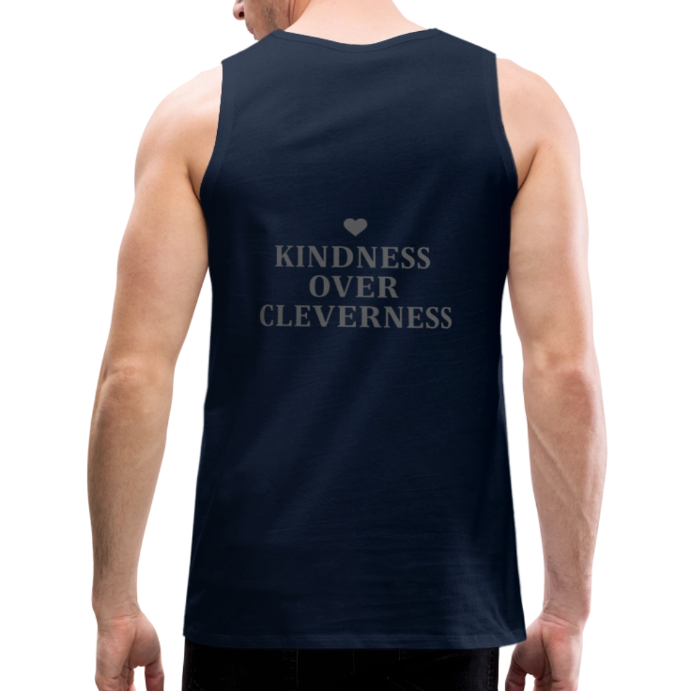Canotta premium da uomo Kindness over Cleverness - navy