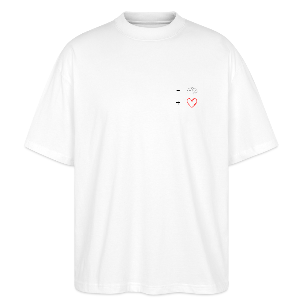 Maglietta oversize We Think Too Much - bianco