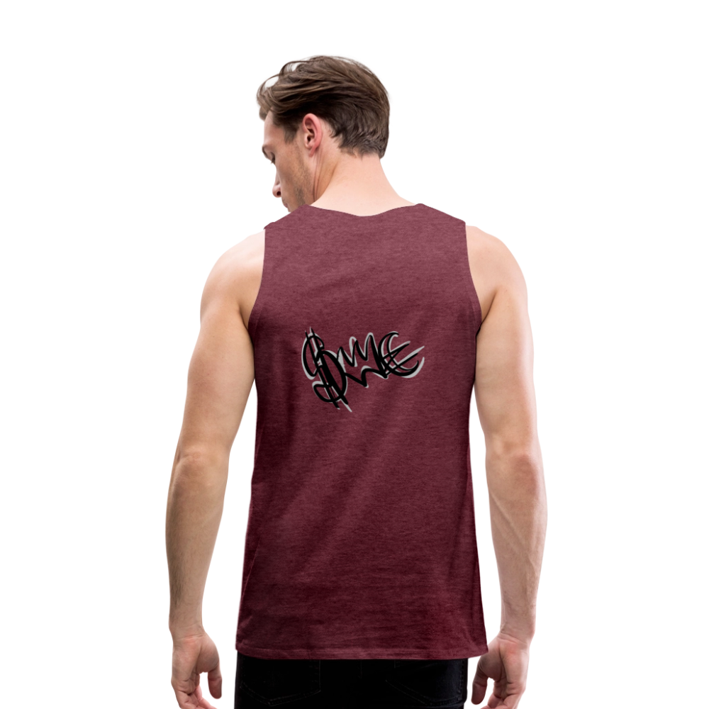 Canotta premium da uomo $W€ - rosso bordeaux melange