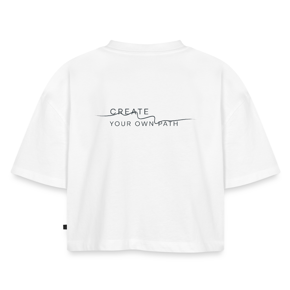 T-shirt oversized pesante da donna CYOP - bianco