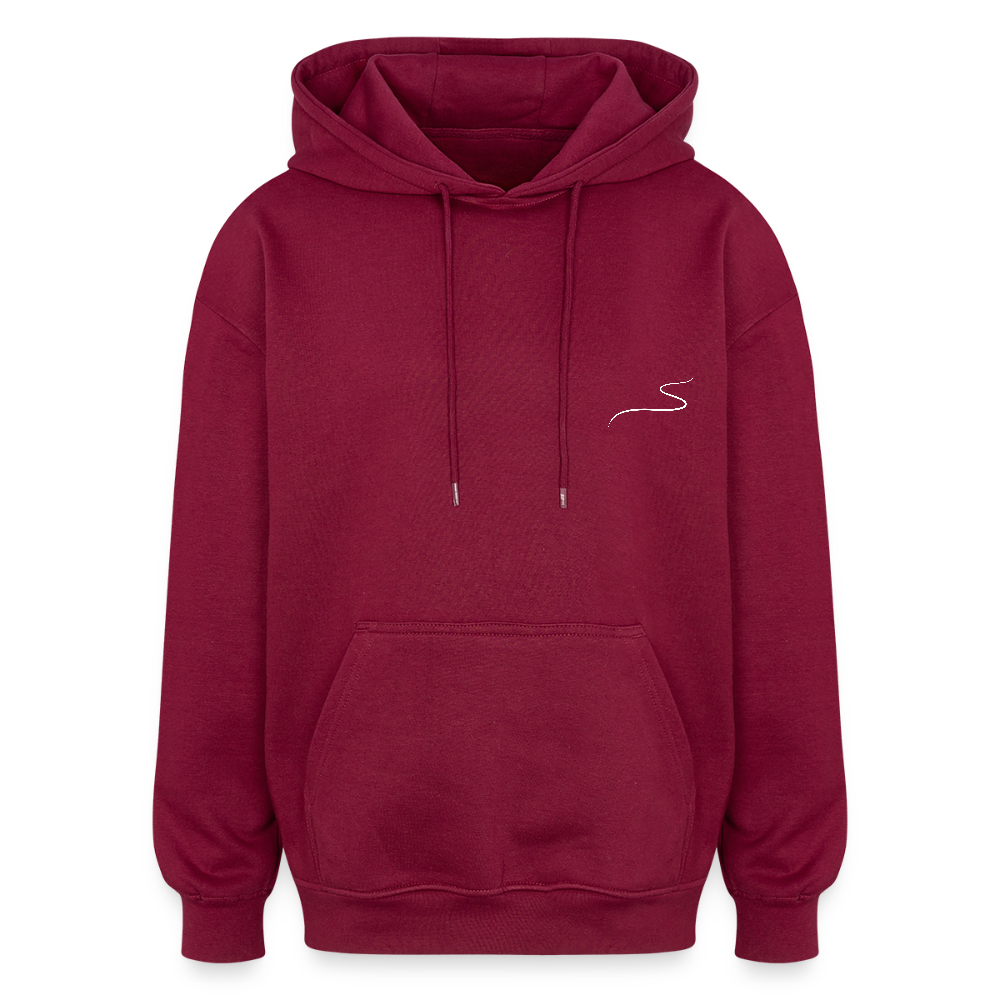 Felpa con cappuccio oversize CYOP - rosso borgogna