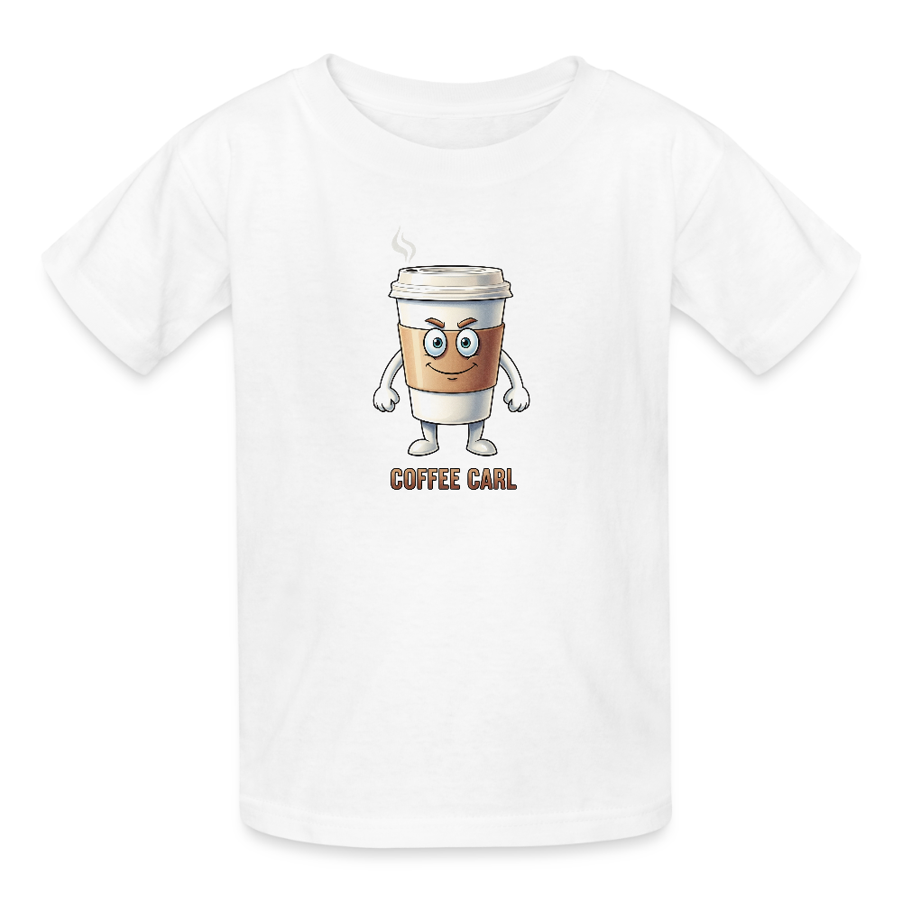 Maglietta per bambini Coffee Carl - bianco