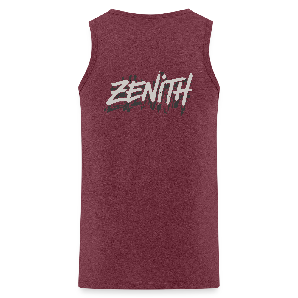 Canotta premium da uomo ZENITH - rosso bordeaux melange