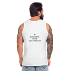 Canotta premium da uomo Kindness over Cleverness - bianco