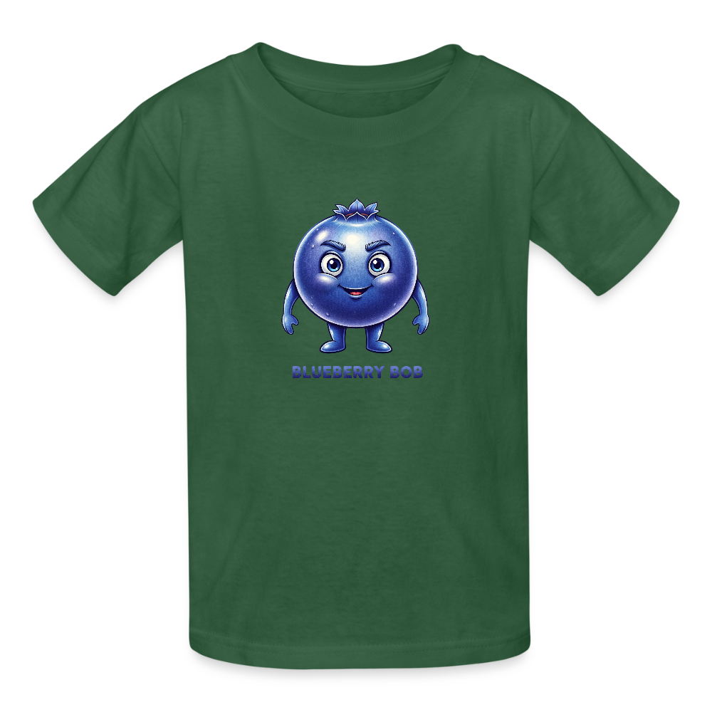 Maglietta per bambini Blueberry Bob - verde bottiglia