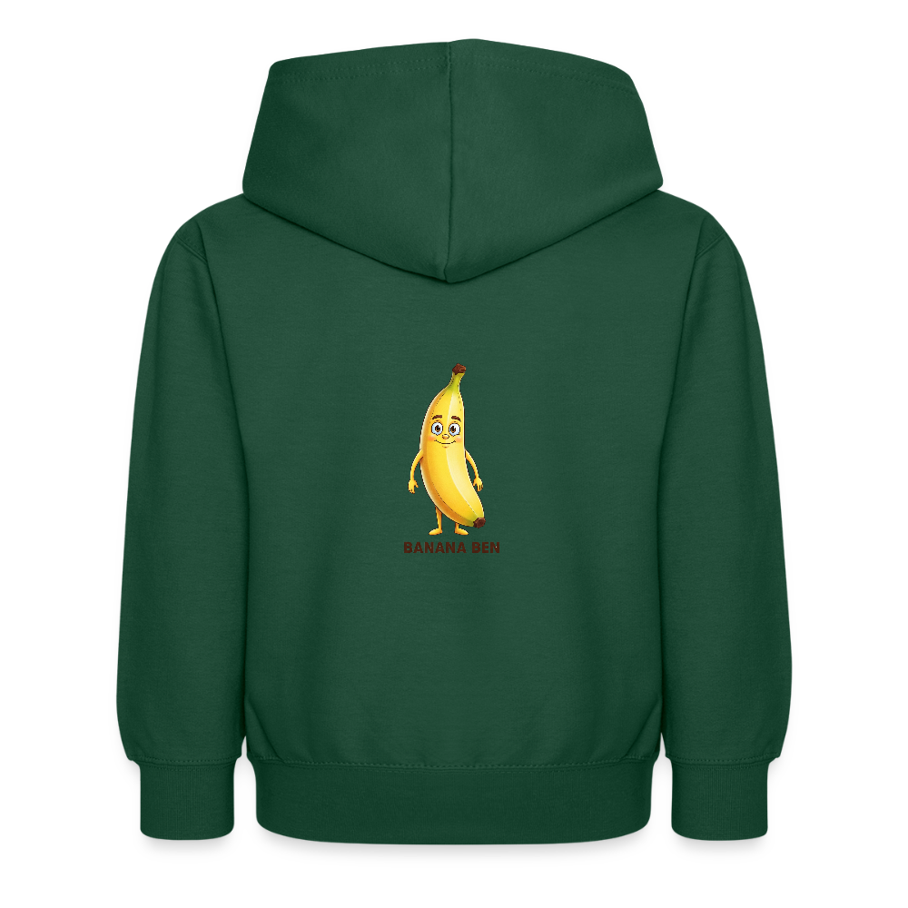 Felpa con cappuccio per bambini Banana Ben - verde bottiglia