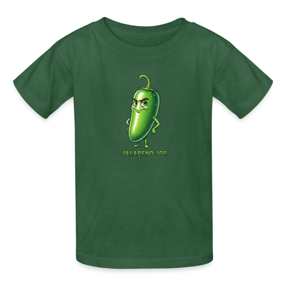 Maglietta per bambini Jalapeno Joe - verde bottiglia