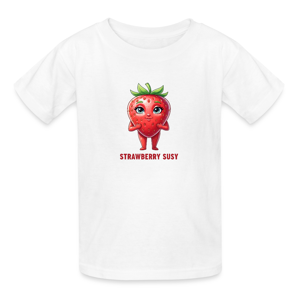 Maglietta per bambini Strawberry Susy - bianco