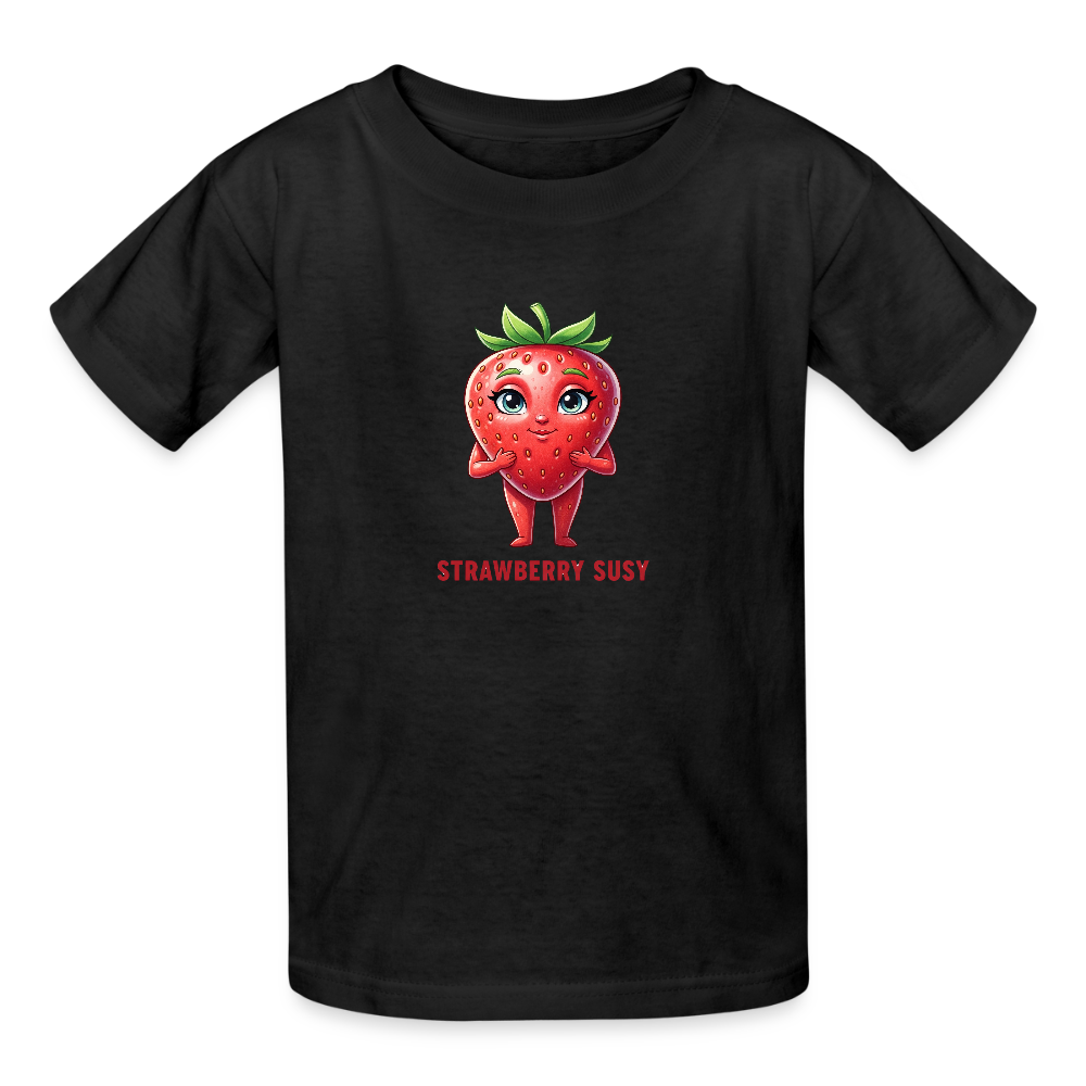 Maglietta per bambini Strawberry Susy - nero