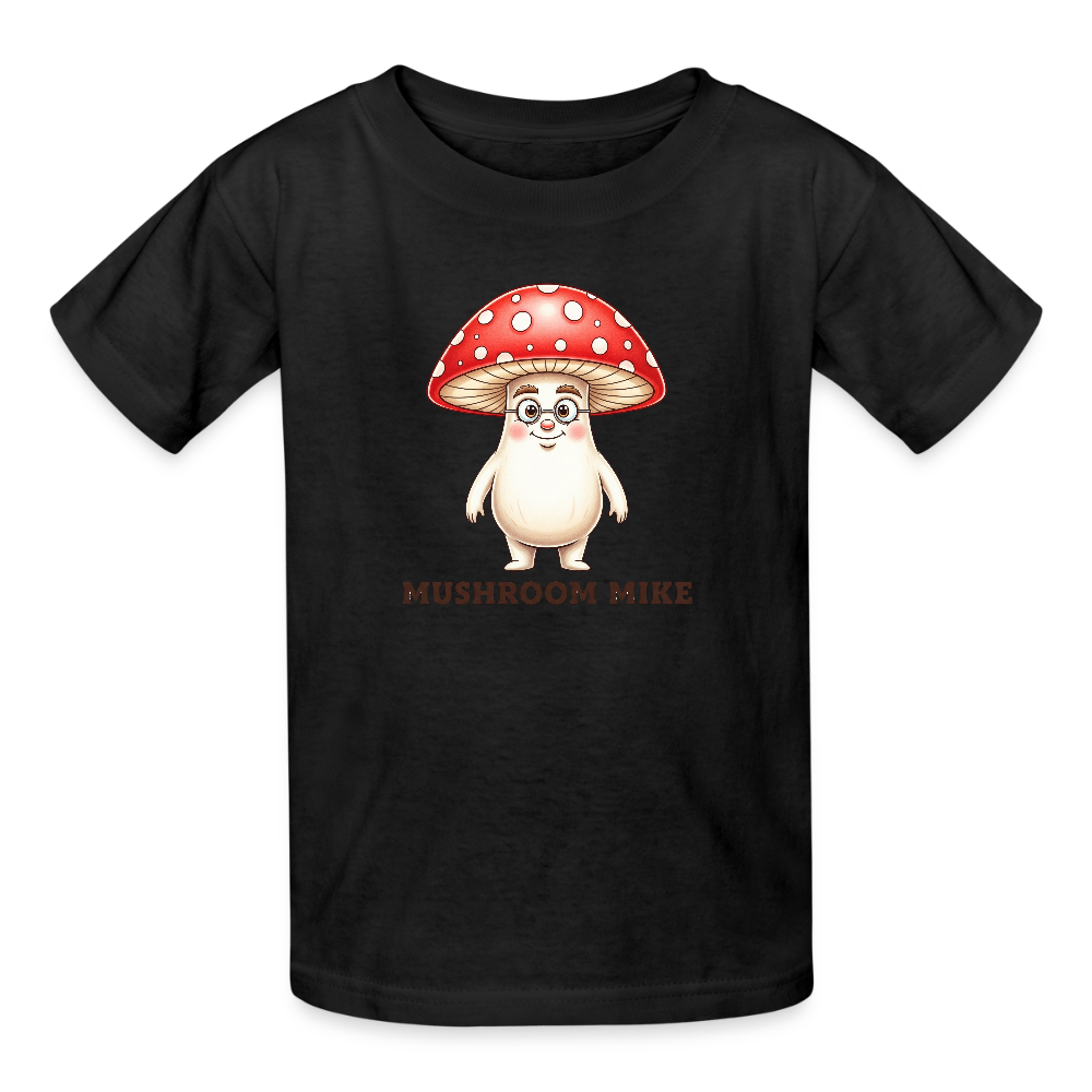 Maglietta per bambini Mushroom Mike - nero