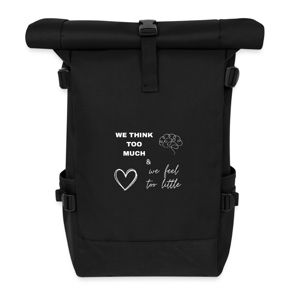 Zaino Rolltop We Think Too Much - nero