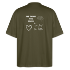 Maglietta oversize We Think Roo Much - kaki