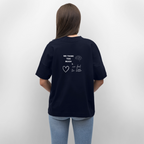 Maglietta oversize We Think Roo Much - navy