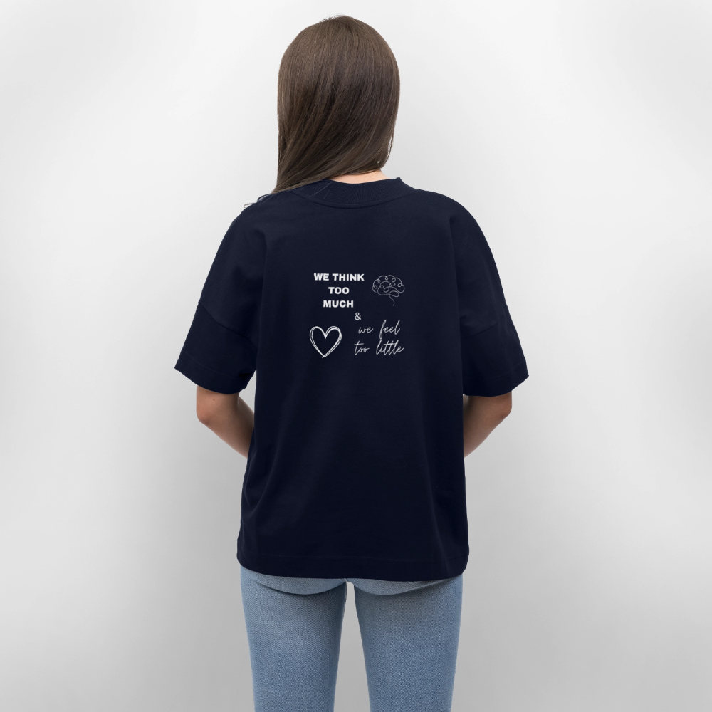 Maglietta oversize We Think Roo Much - navy