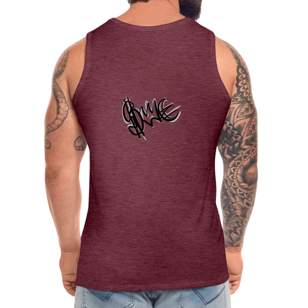 Canotta premium da uomo $W€ - rosso bordeaux melange