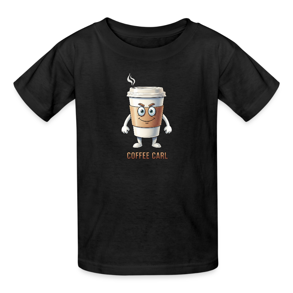 Maglietta per bambini Coffee Carl - nero