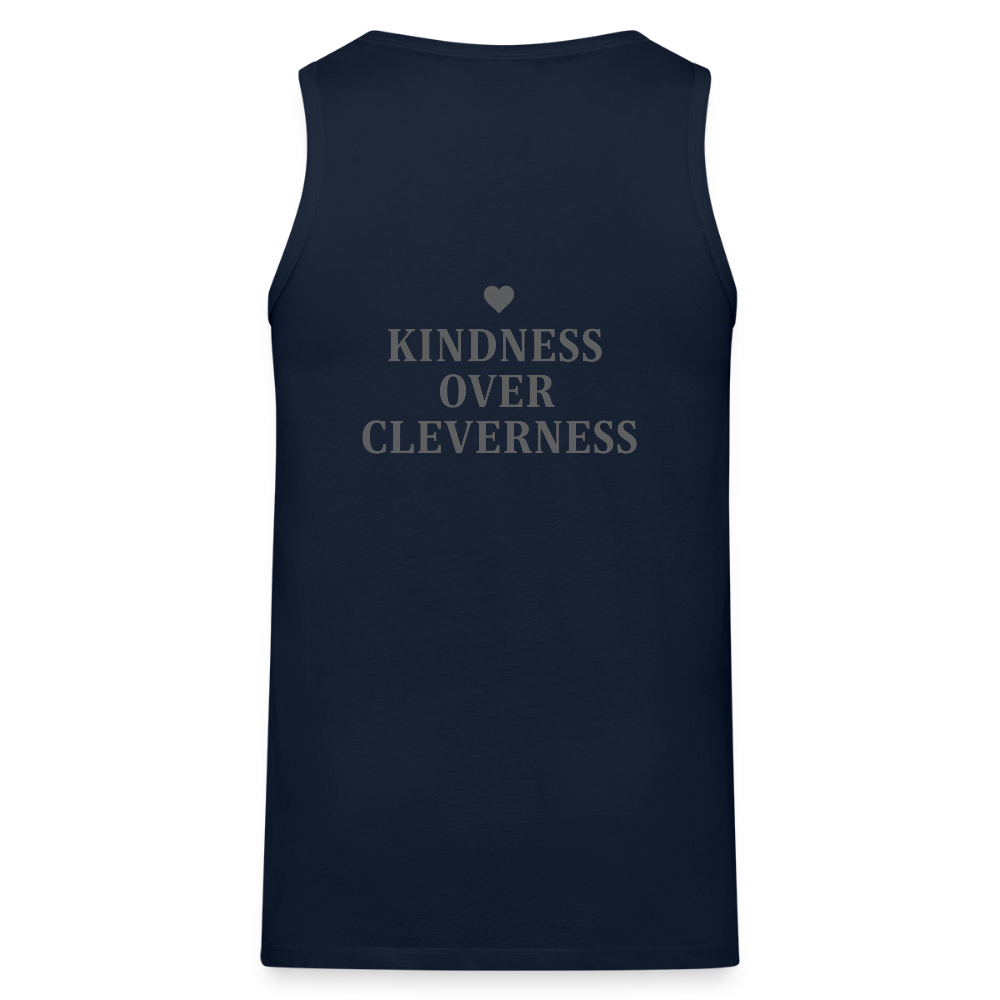 Canotta premium da uomo Kindness over Cleverness - navy