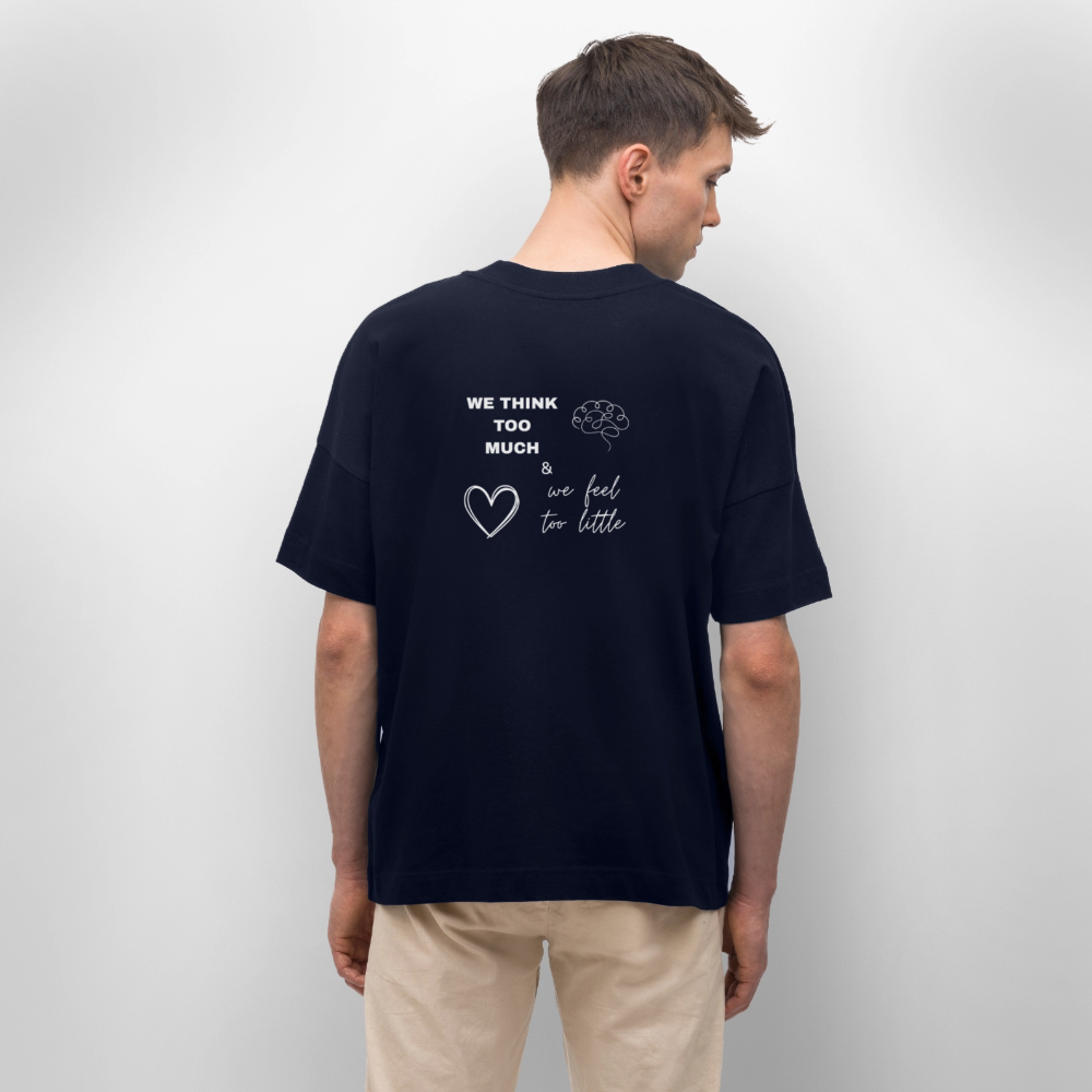 Maglietta oversize We Think Roo Much - navy