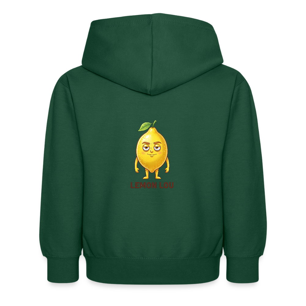 Felpa con cappuccio per bambini Lemon Lou - verde bottiglia