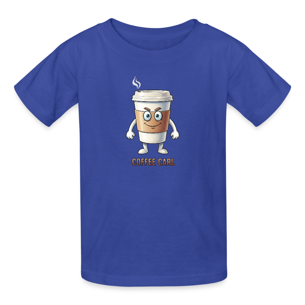 Maglietta per bambini Coffee Carl - blu royal