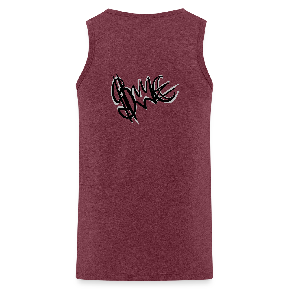 Canotta premium da uomo $W€ - rosso bordeaux melange
