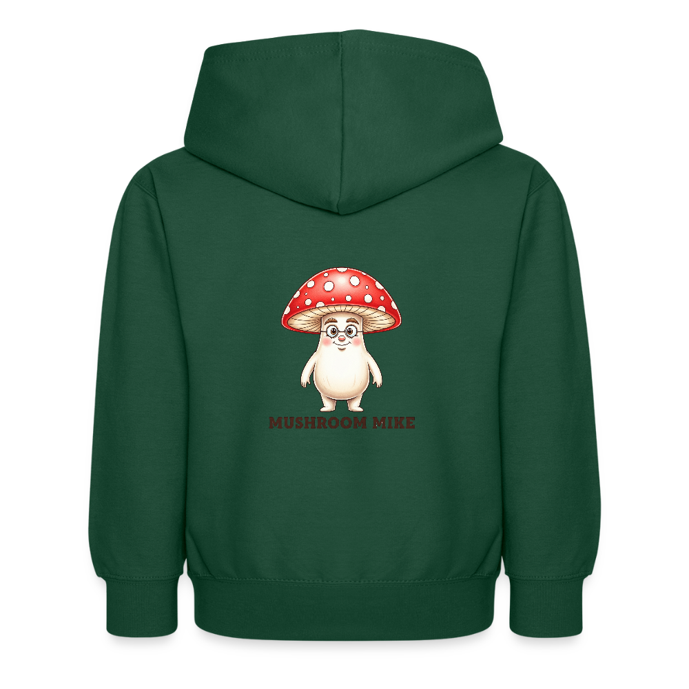 Felpa con cappuccio per bambini Mushroom Mike - verde bottiglia