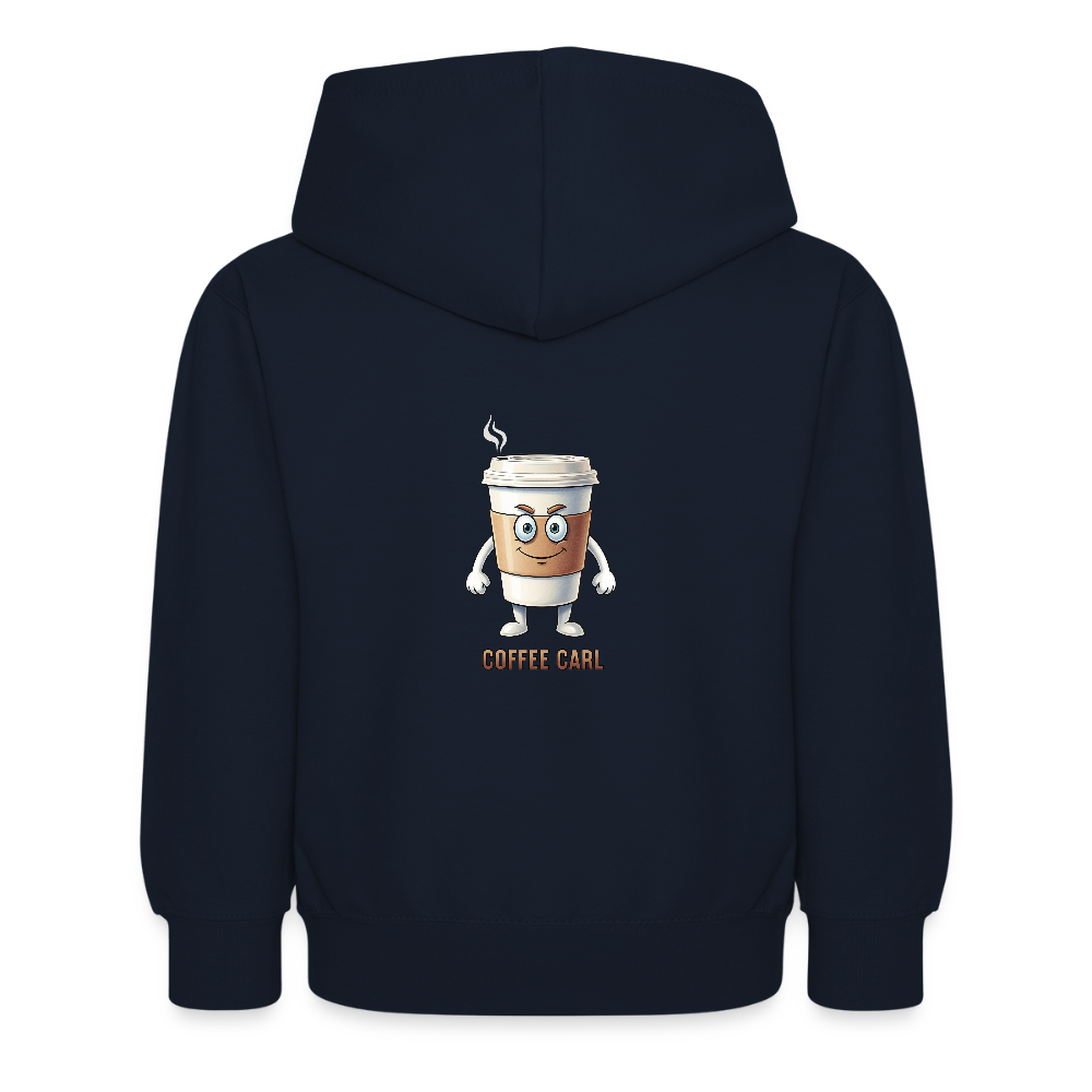 Felpa con cappuccio per bambini Coffee Carl - blu scuro