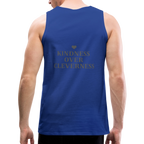 Canotta premium da uomo Kindness over Cleverness - blue royal