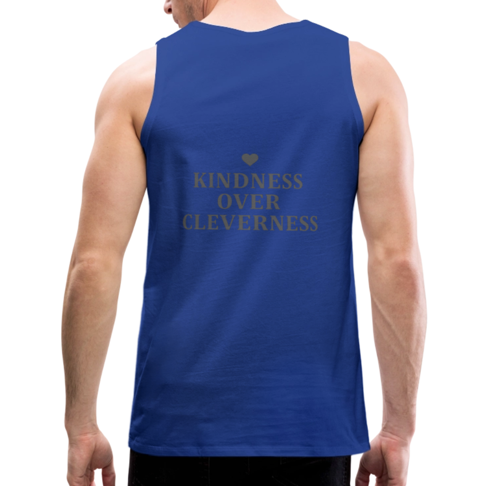 Canotta premium da uomo Kindness over Cleverness - blue royal