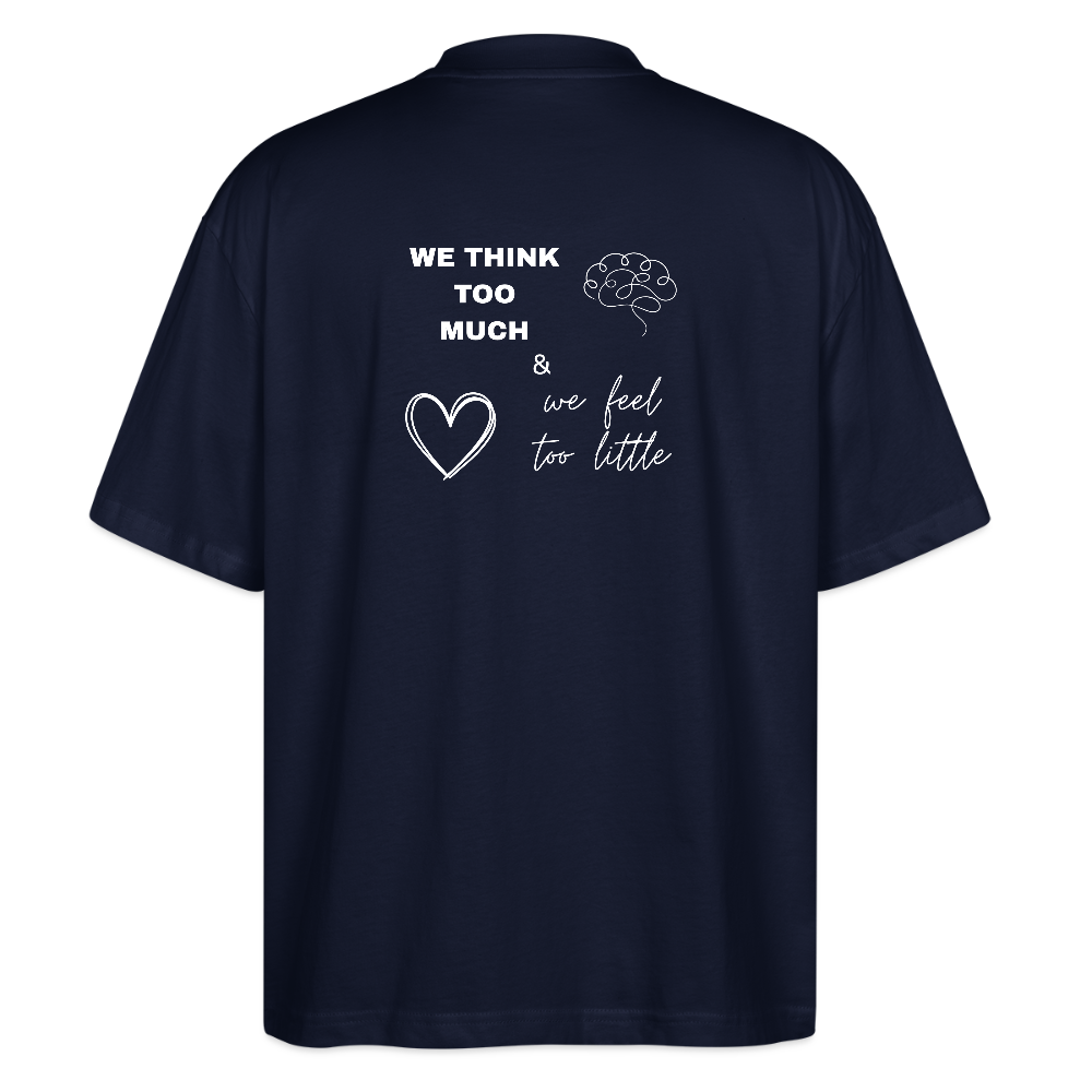 Maglietta oversize We Think Roo Much - navy