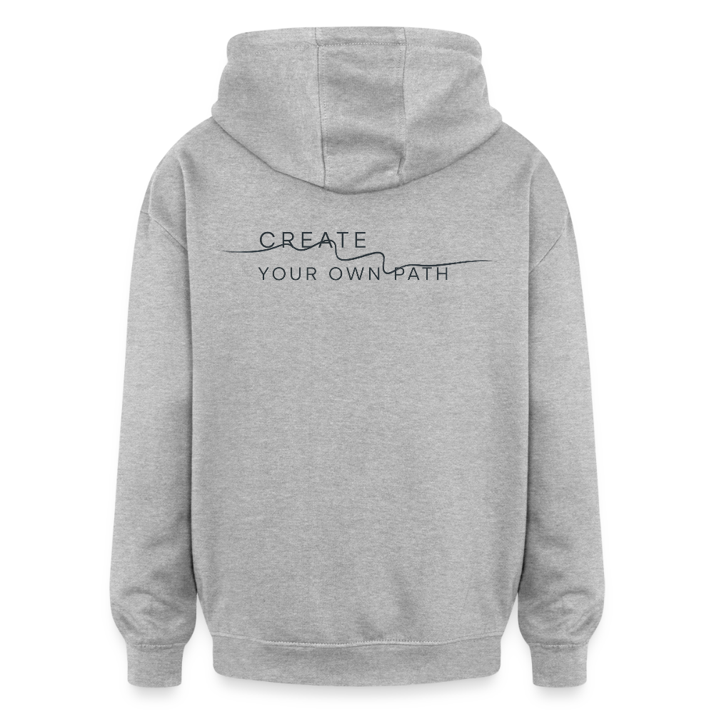 Felpa con cappuccio unisex oversize CYOP - grigio melange