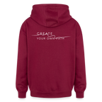 Felpa con cappuccio oversize CYOP - rosso borgogna