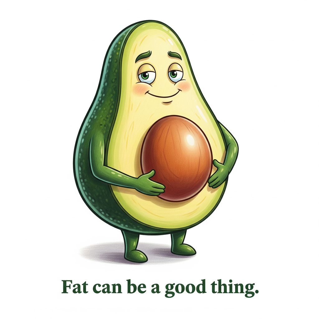 Felpa con cappuccio Avocado Al "Fat is good"